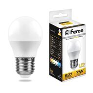 Лампа светодиодная FERON LB-95 (7W) 230V E27 2700K G45