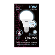 Лампа Gauss A60 10W 800lm 4100К E27 Сенсор LED 102502210-M