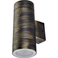 Ecola GX53 LED 8013A светильник накладной IP65 прозрачный Цилиндр металл. 2*GX53 Черненая бронза 205x140x90