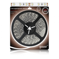 Светодиодная лента Gauss 3528/60-SMD 4.8W  12V DC красный свет IP66 (блистер 5м)