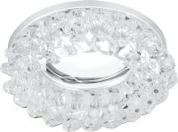 Встраиваемый точечный светильник Gauss Brilliance CR042 кристалл/сталь