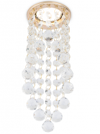 Встраиваемый точечный светильник Gauss Brilliance PT013 Кристалл/Золото