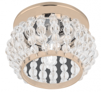 Встраиваемый точечный светильник Gauss Brilliance CR048 Кристалл/Золото