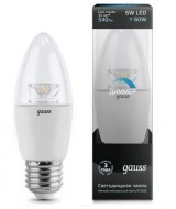 Лампа Gauss LED Candle Crystal Clear E27 6W 4100К диммируемая