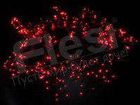 Светодиодный дождь Flesi с 5-ым мерцающим диодом красный/чёрный провод