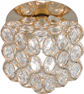 Встраиваемый точечный светильник Gauss Brilliance CR063 Кристалл/Золото