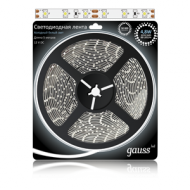 Светодиодная лента 3528/60-SMD 4.8W  12V DC холодный белый (блистер 5м)