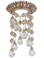 Встраиваемый точечный светильник Gauss Brilliance PT014 Кристалл/Золото