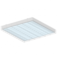 Светодиодный светильник "ВАРТОН" спортивный накладной 595*620*65мм 36 ВТ 6500К с защитной сеткой с функцией аварийного освещения