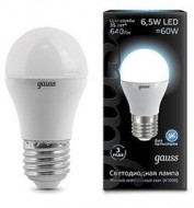 Лампа Gauss LED Globe E27 6.5W 100-240V 4100K